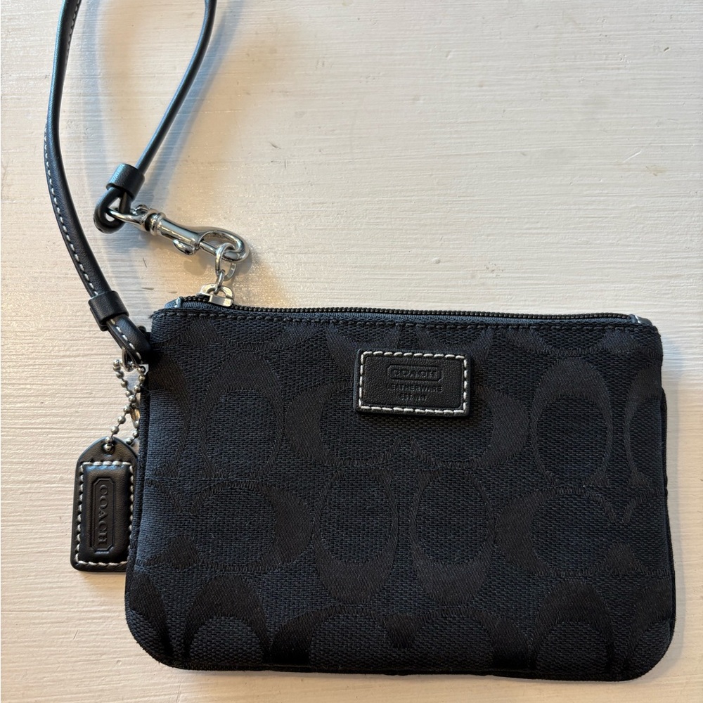 Coach Black Wristlet